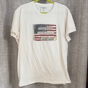 Ralph Lauren Cream Flag Graphic T-Shirt